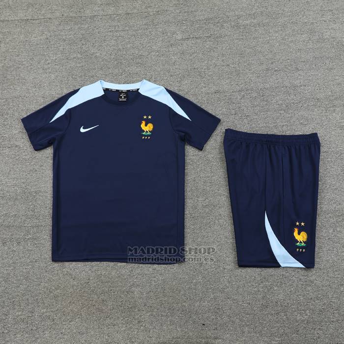 Chandal del Francia Manga Corta 2024-2025 Azul - Pantalon Corto